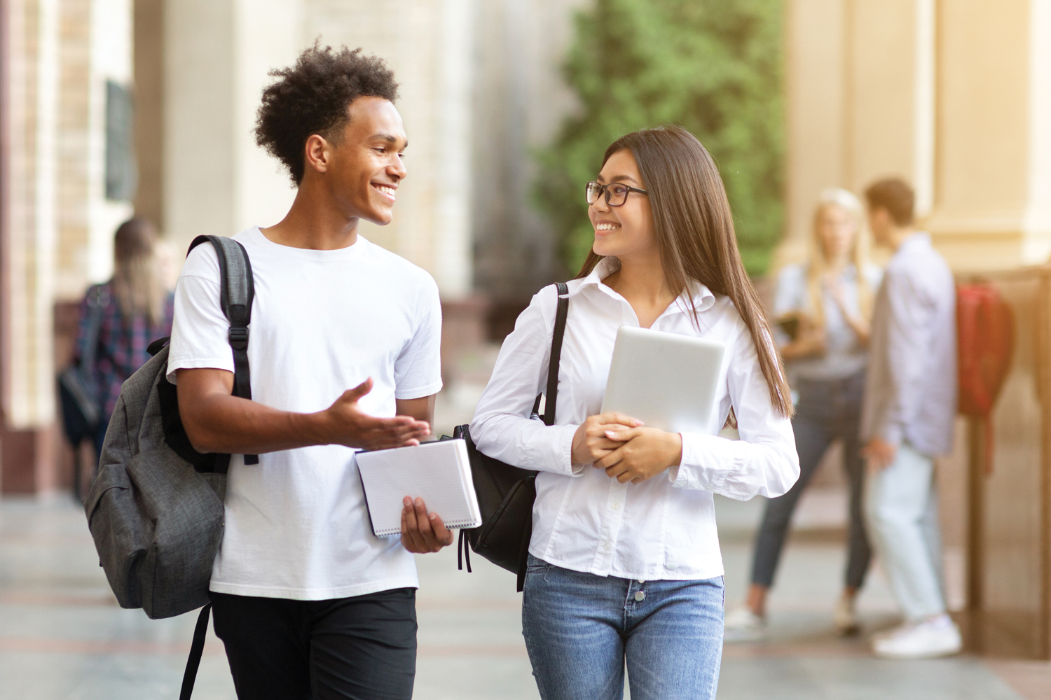 Department Page Graphic: Kids walking on campus