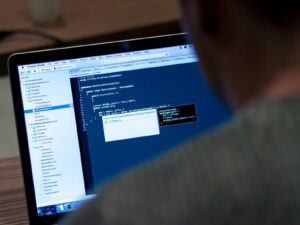 lab top computer screen. Tech jobs in Phoenix